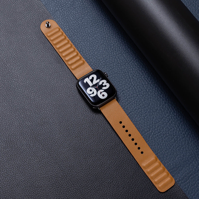 Single-Stud Magnetic Leather Band for Apple Watch