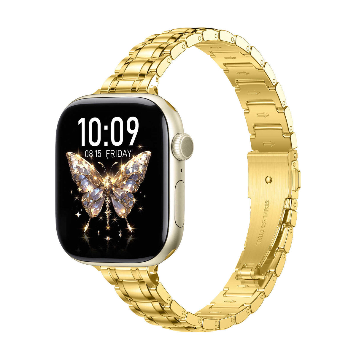 Slim Elegance Stainless Steel Link Band for Apple Watch