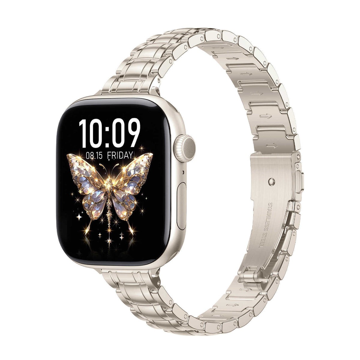 Slim Elegance Stainless Steel Link Band for Apple Watch