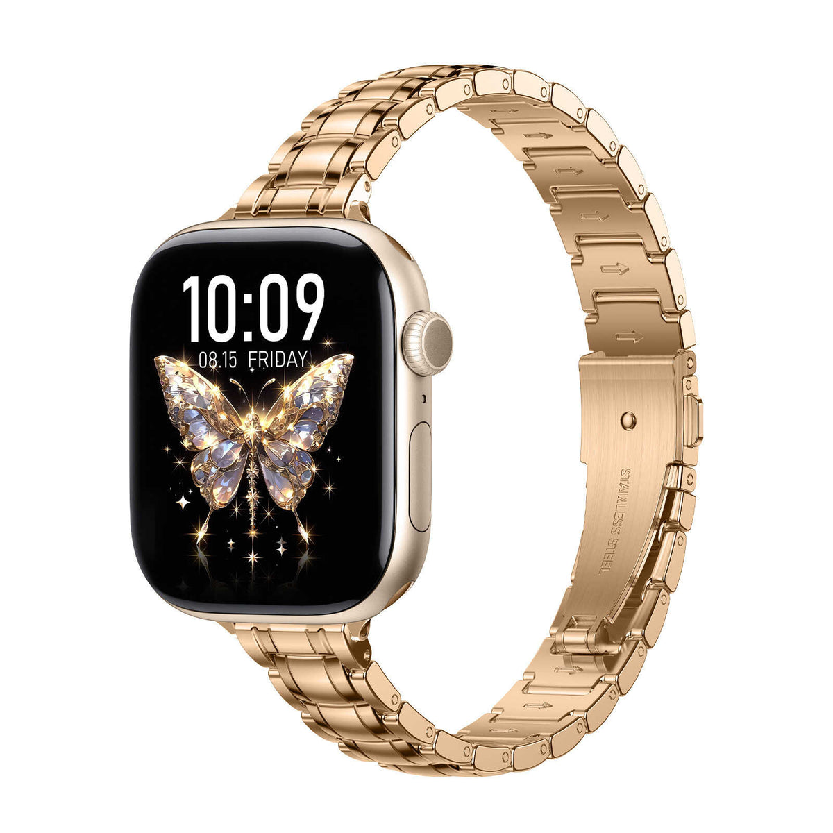Slim Elegance Stainless Steel Link Band for Apple Watch
