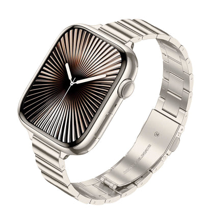 Slim Stainless Steel Link Band for Apple Watch – Refined Metal Style