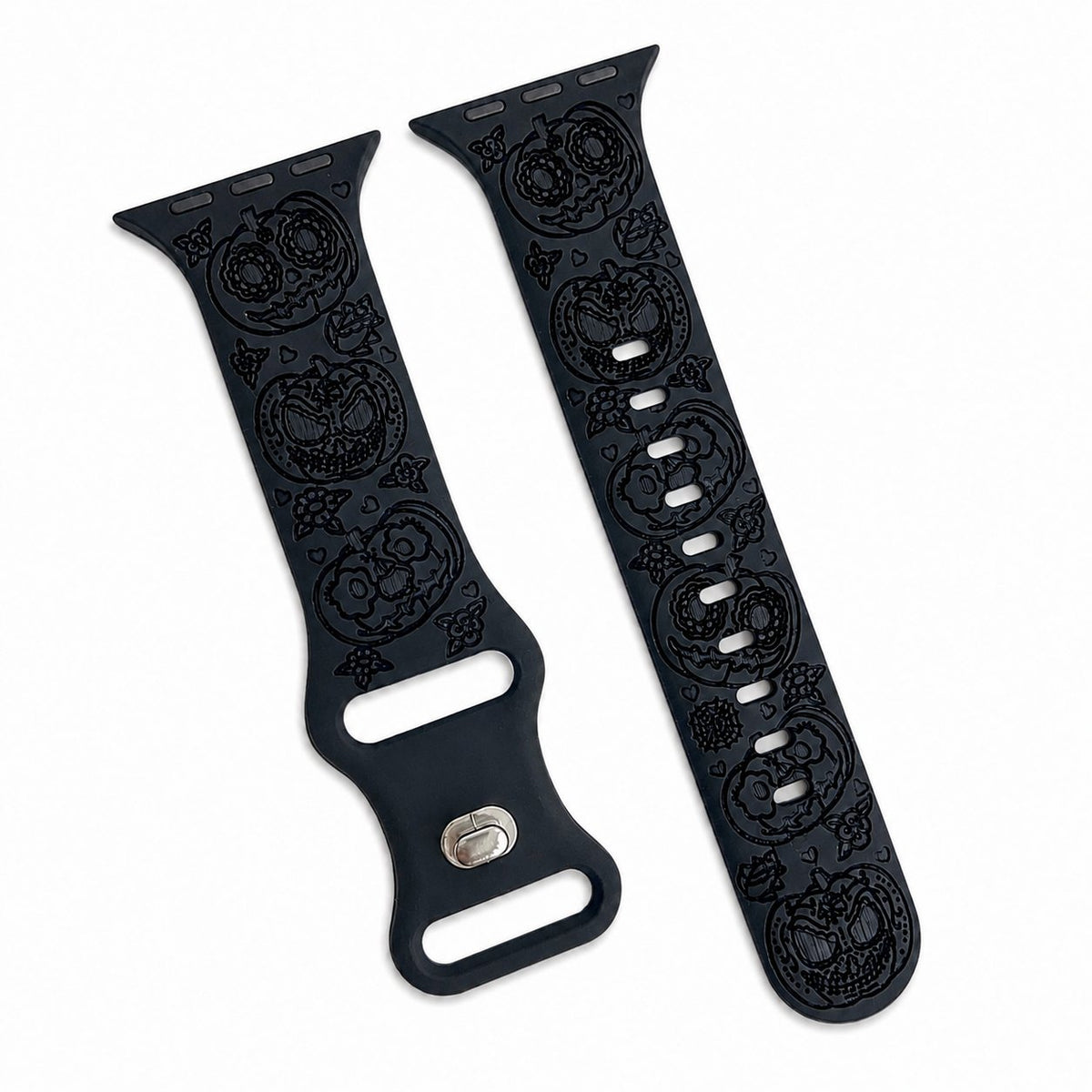 Spooky Pumpkin 3D Engraved Silicone Band for Apple Watch