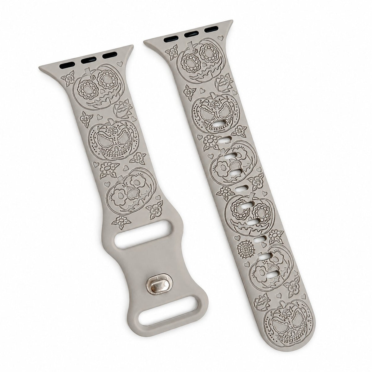 Spooky Pumpkin 3D Engraved Silicone Band for Apple Watch