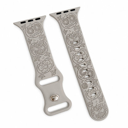 Spooky Pumpkin 3D Engraved Silicone Band for Apple Watch