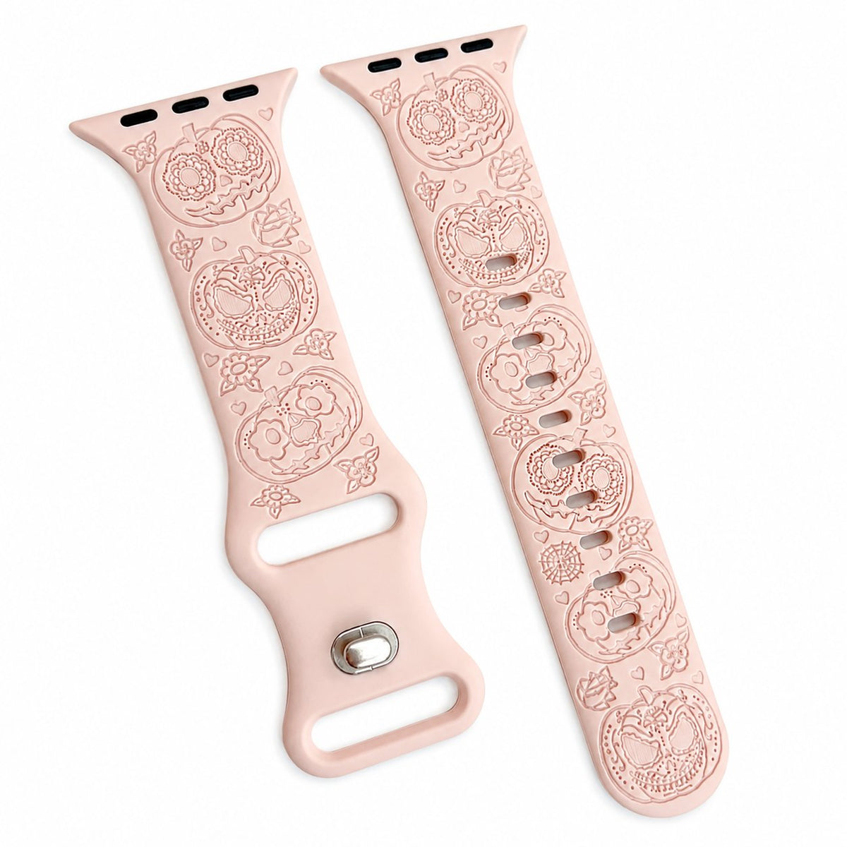 Spooky Pumpkin 3D Engraved Silicone Band for Apple Watch