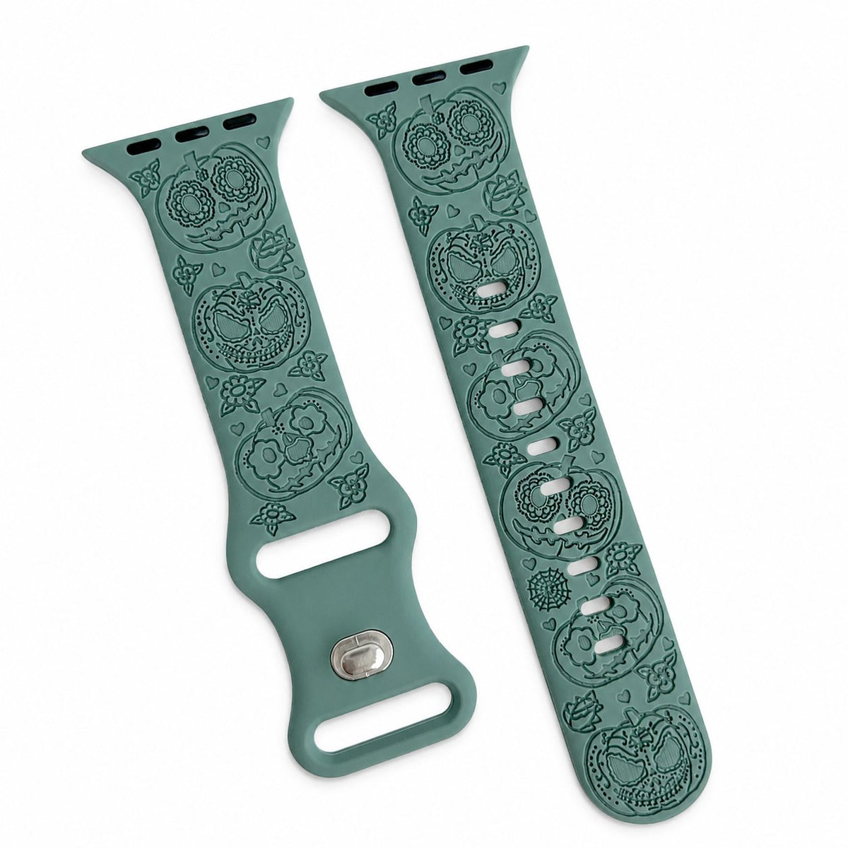 Spooky Pumpkin 3D Engraved Silicone Band for Apple Watch