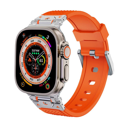 Stainless Steel Connector TPU Band for Apple Watch
