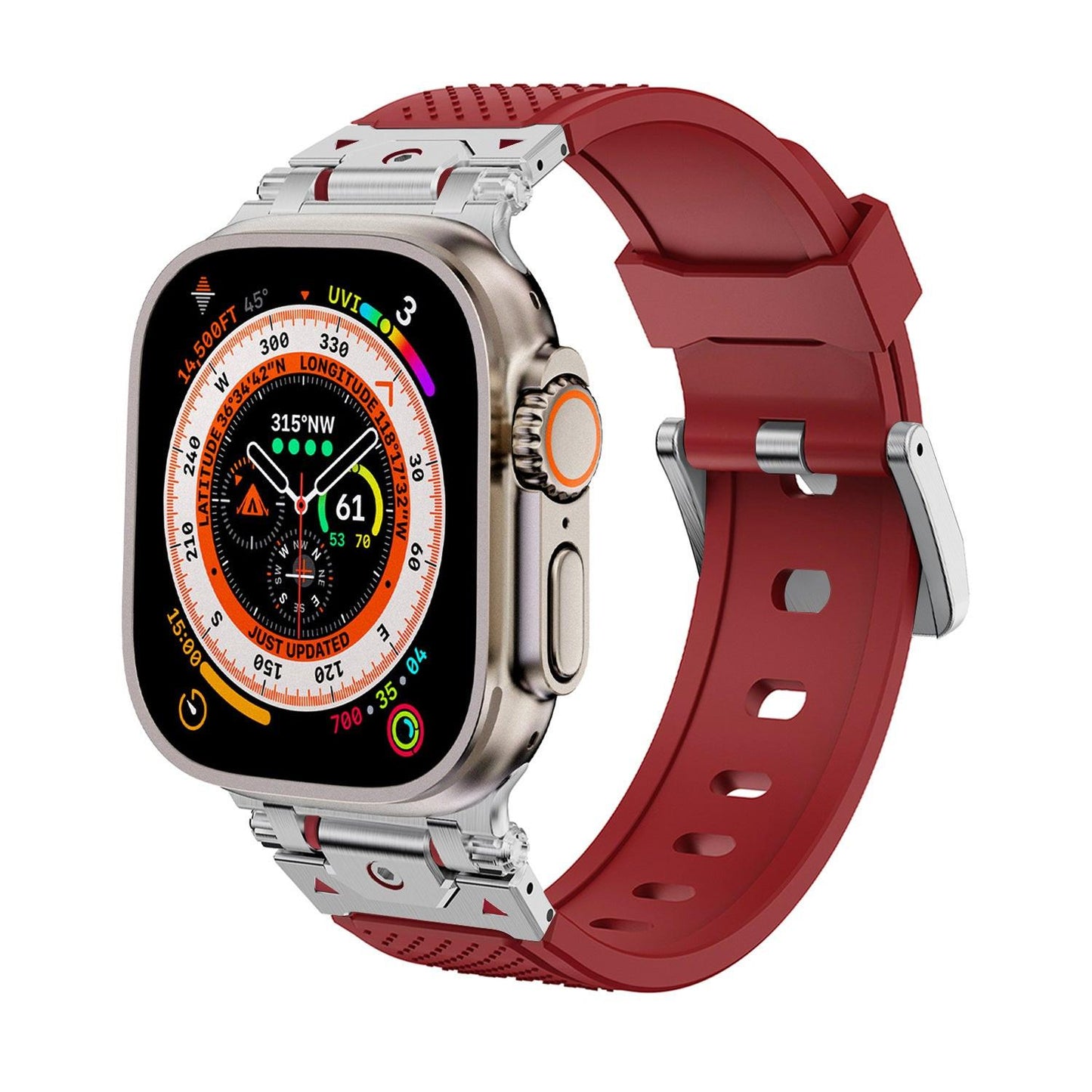 Stainless Steel Connector TPU Band for Apple Watch