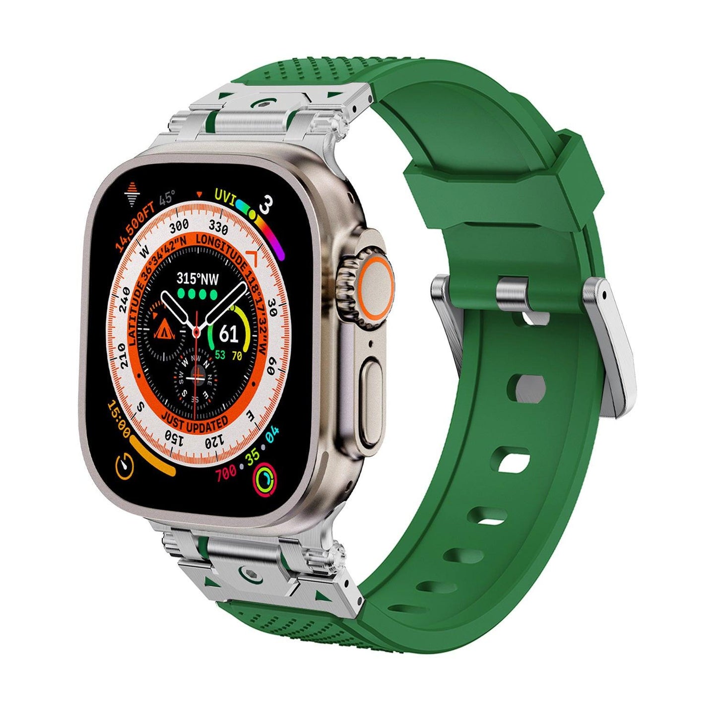 Stainless Steel Connector TPU Band for Apple Watch