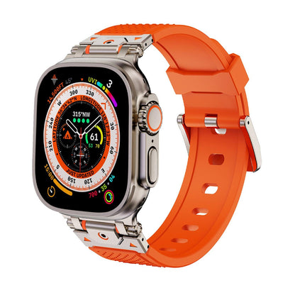 Stainless Steel Connector TPU Band for Apple Watch