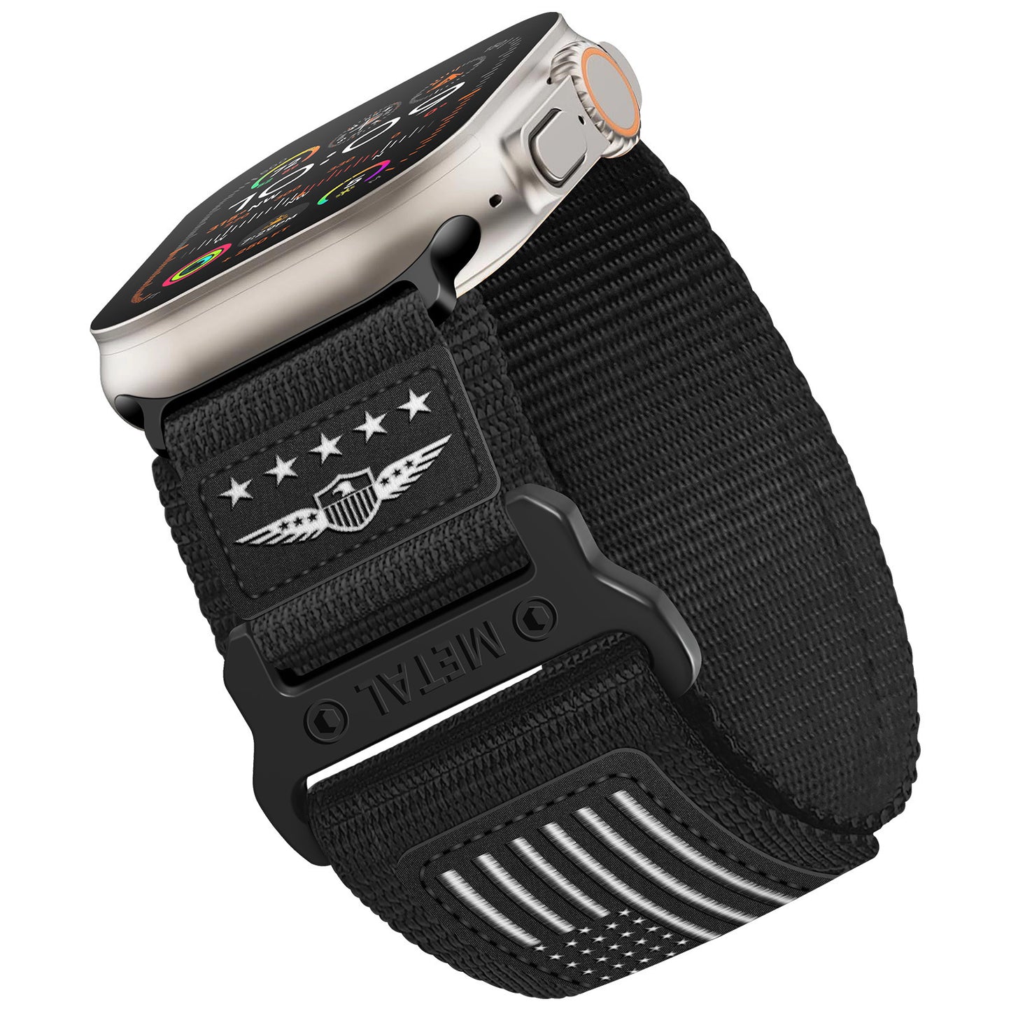 Tactical Nylon Band for Apple Watch Ultra – Rugged Outdoor Sport Strap