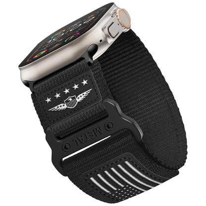 Tactical Nylon Band for Apple Watch Ultra – Rugged Outdoor Sport Strap