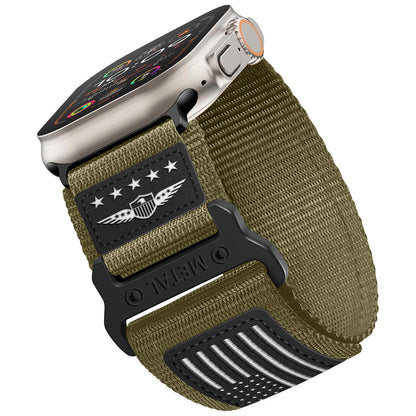 Tactical Nylon Band for Apple Watch Ultra – Rugged Outdoor Sport Strap