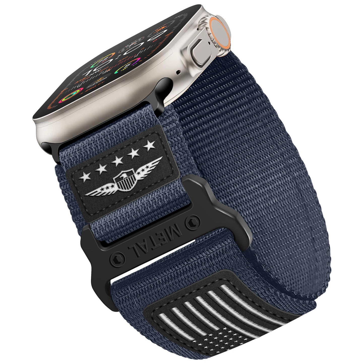 Tactical Nylon Band for Apple Watch Ultra – Rugged Outdoor Sport Strap
