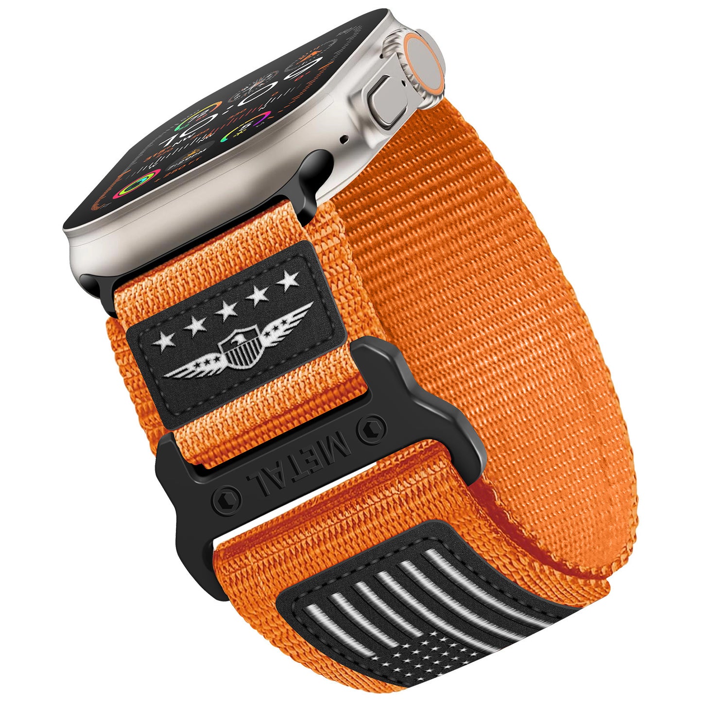 Tactical Nylon Band for Apple Watch Ultra – Rugged Outdoor Sport Strap
