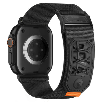 Tactical Nylon Loop Band for Apple Watch Rugged Outdoor Strap