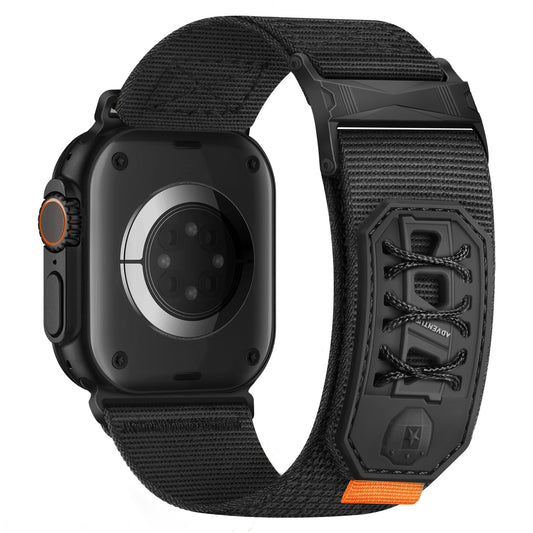 Tactical Nylon Loop Band for Apple Watch Rugged Outdoor Strap