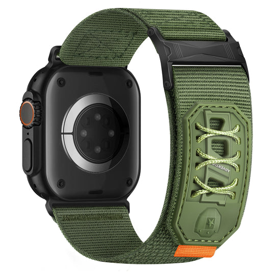 Tactical Nylon Loop Band for Apple Watch Rugged Outdoor Strap