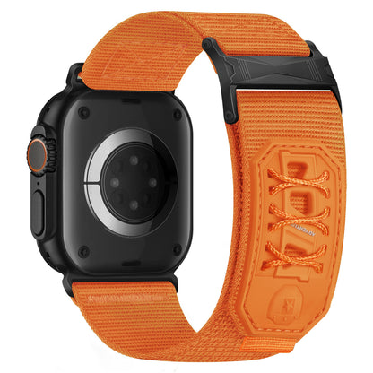 Tactical Nylon Loop Band for Apple Watch Rugged Outdoor Strap