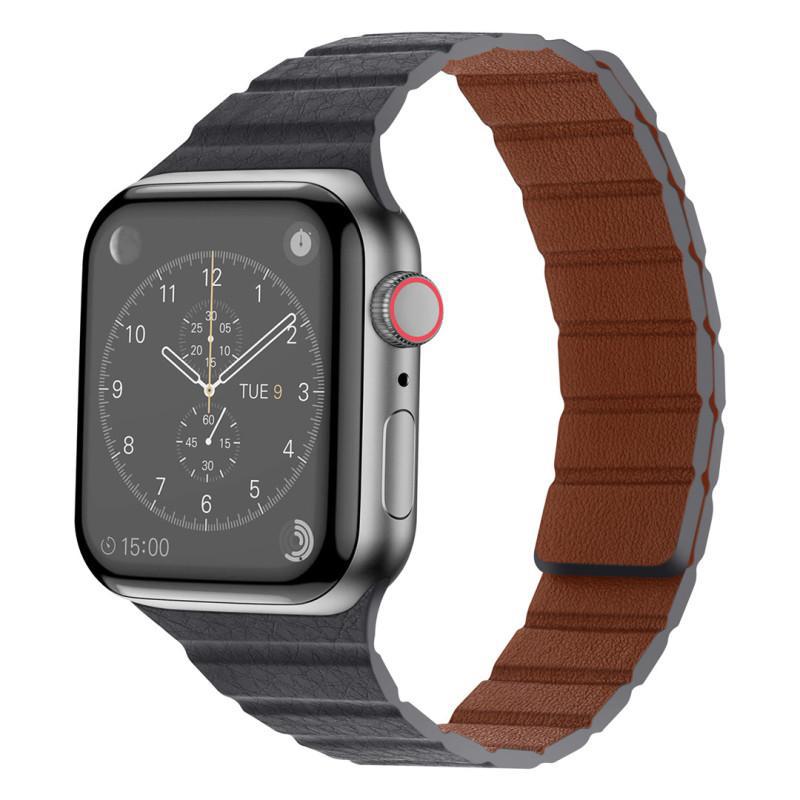 Textured Leather Magnetic Band for Apple Watch.