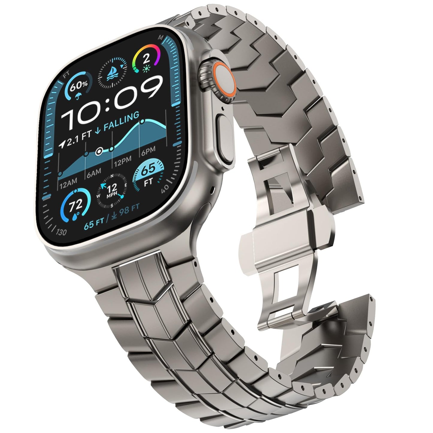 Titanium Armor-Link Band for Apple Watch