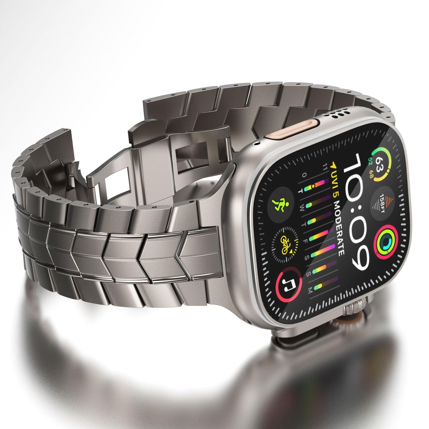 Titanium Armor-Link Band for Apple Watch
