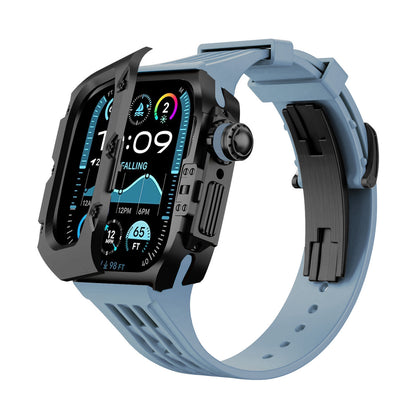 Titanium DLC Armor Case with Fluoroelastomer Band for Apple Watch