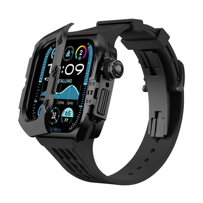 Titanium DLC Armor Case with Fluoroelastomer Band for Apple Watch