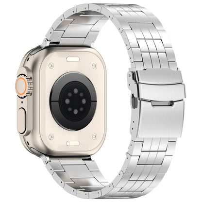 Titanium Metal Link Band for Apple Watch with Butterfly Clasp