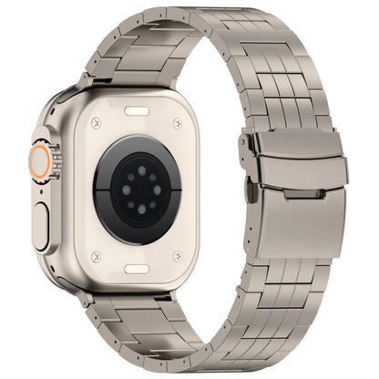 Titanium Metal Link Band for Apple Watch with Butterfly Clasp