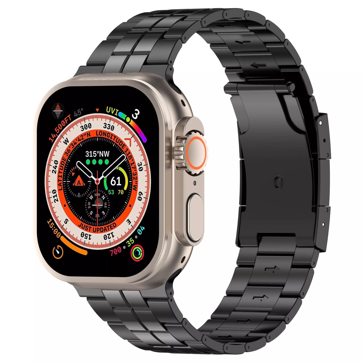 Titanium Square-Link Armor Band for Apple Watch
