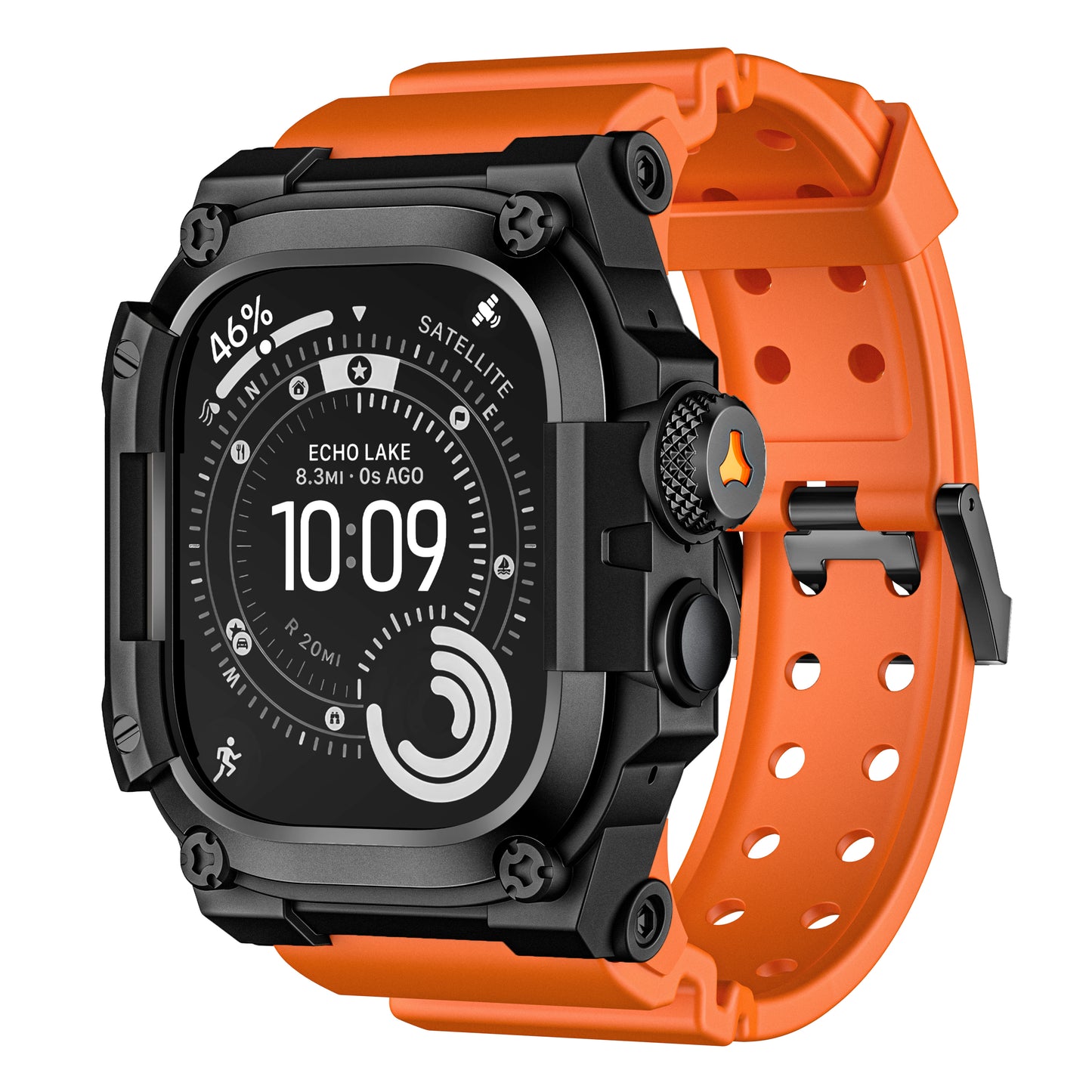 Tool-Style Integrated Silicone Band for Apple Watch