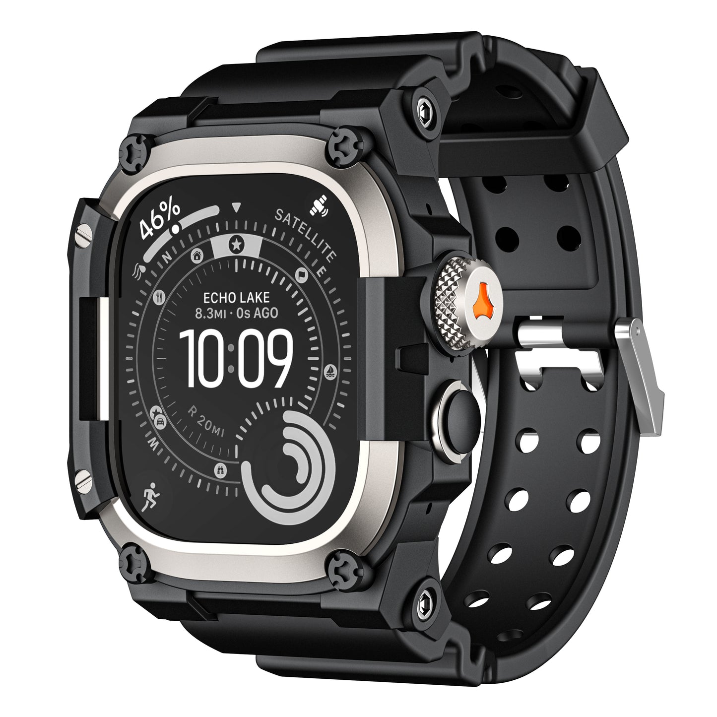 Tool-Style Integrated Silicone Band for Apple Watch