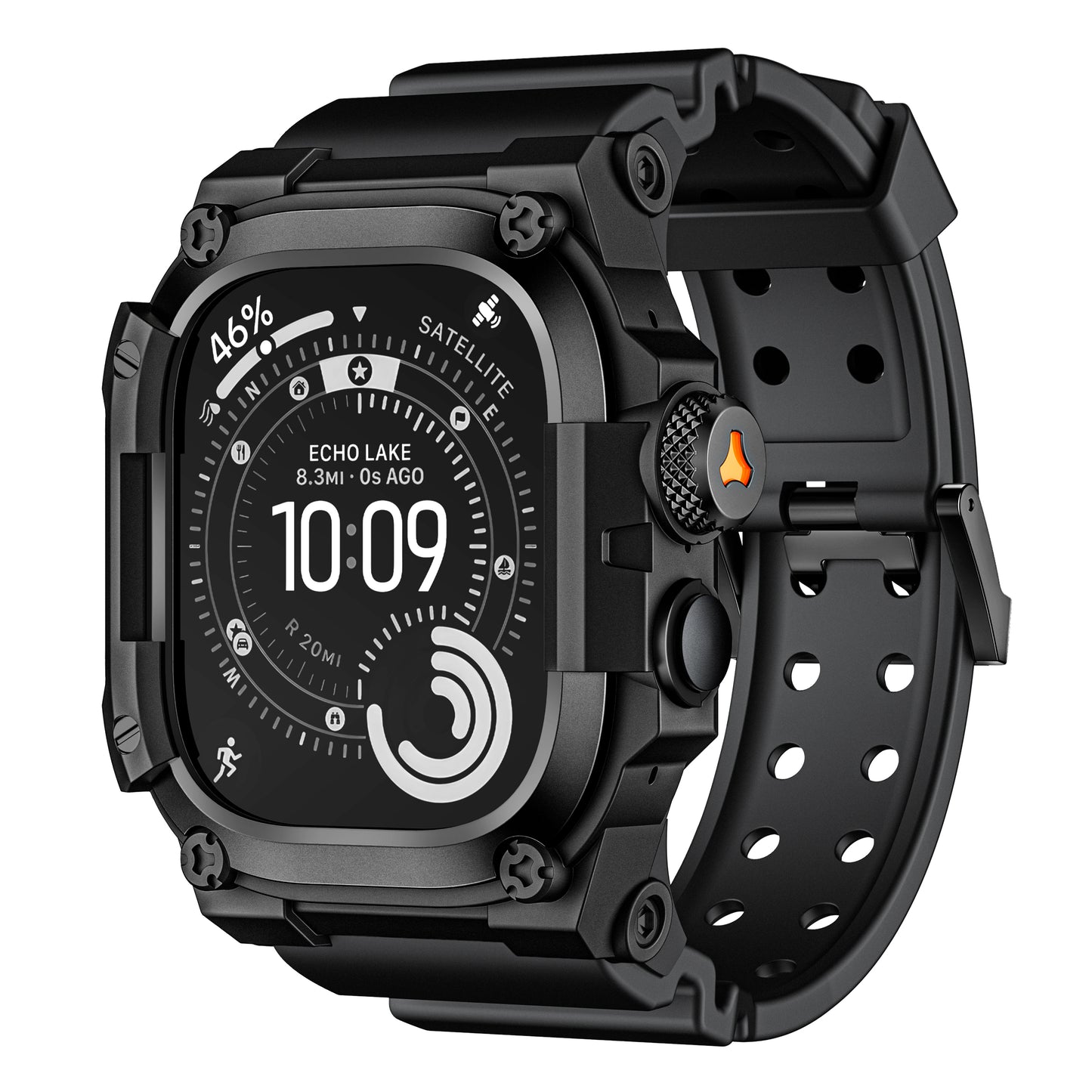 Tool-Style Integrated Silicone Band for Apple Watch