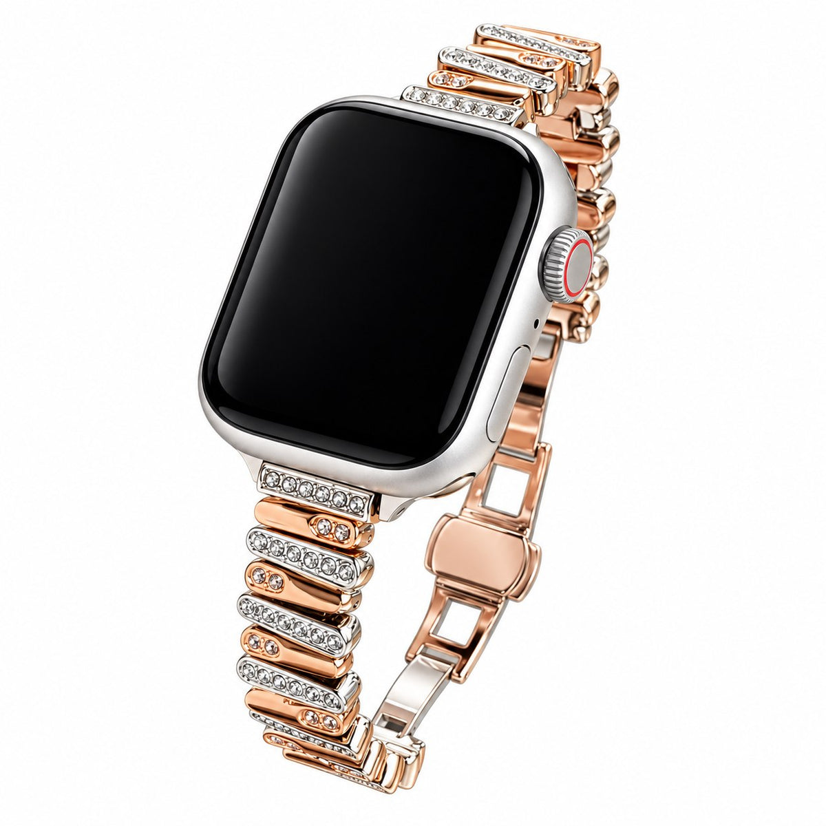 Two-Tone Crystal Metal Band for Apple Watch