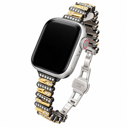 Two-Tone Crystal Metal Band for Apple Watch