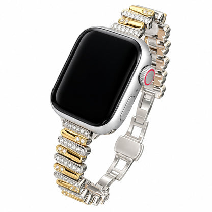 Two-Tone Crystal Metal Band for Apple Watch