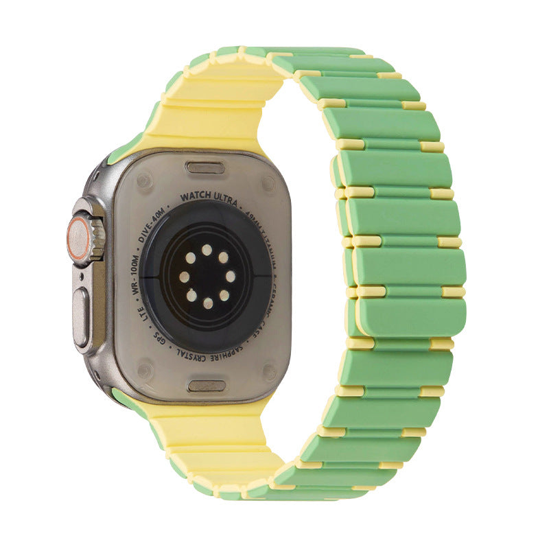 Two-Tone Magnetic Silicone Band for Apple Watch Sport Strap
