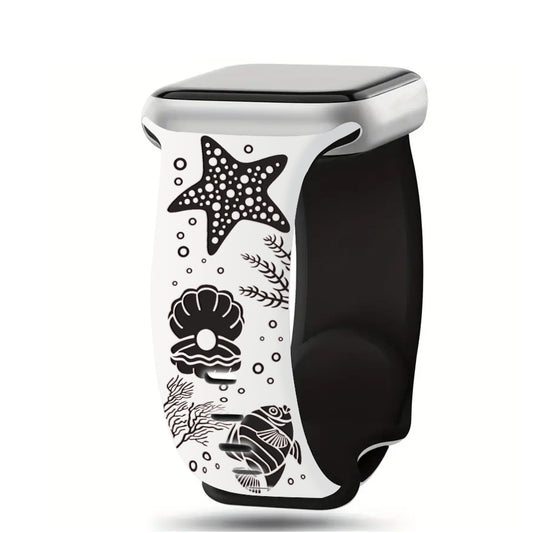 Undersea World Laser-Engraved Silicone Band for Apple Watch