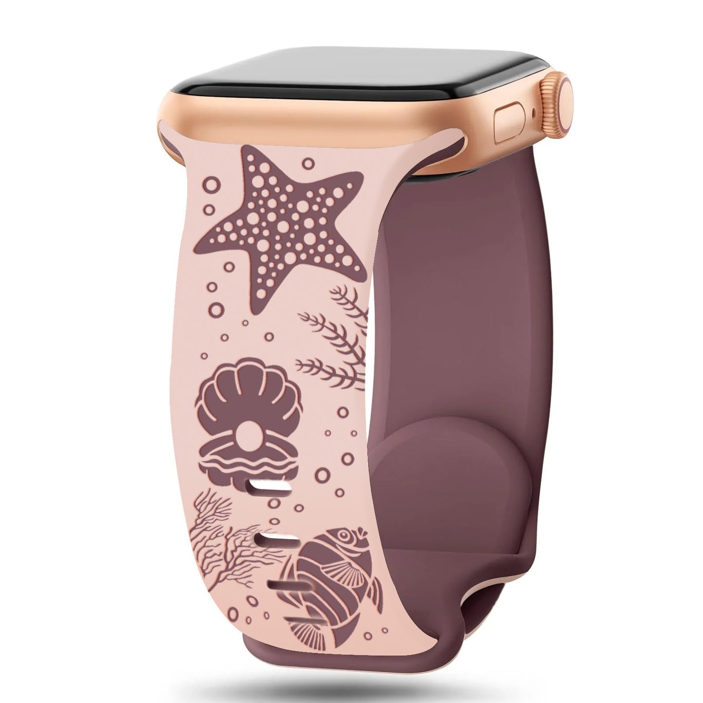 Undersea World Laser-Engraved Silicone Band for Apple Watch