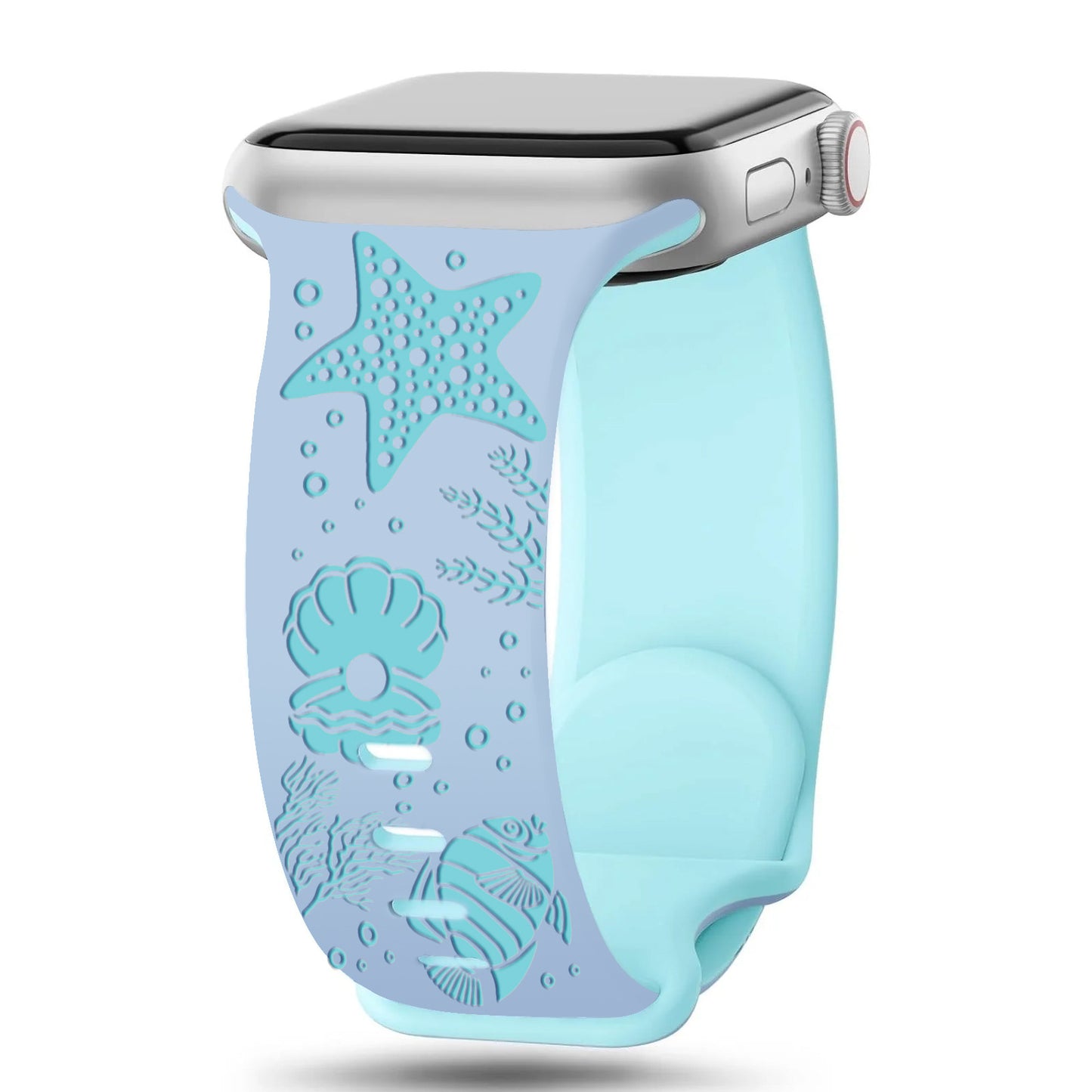 Undersea World Laser-Engraved Silicone Band for Apple Watch