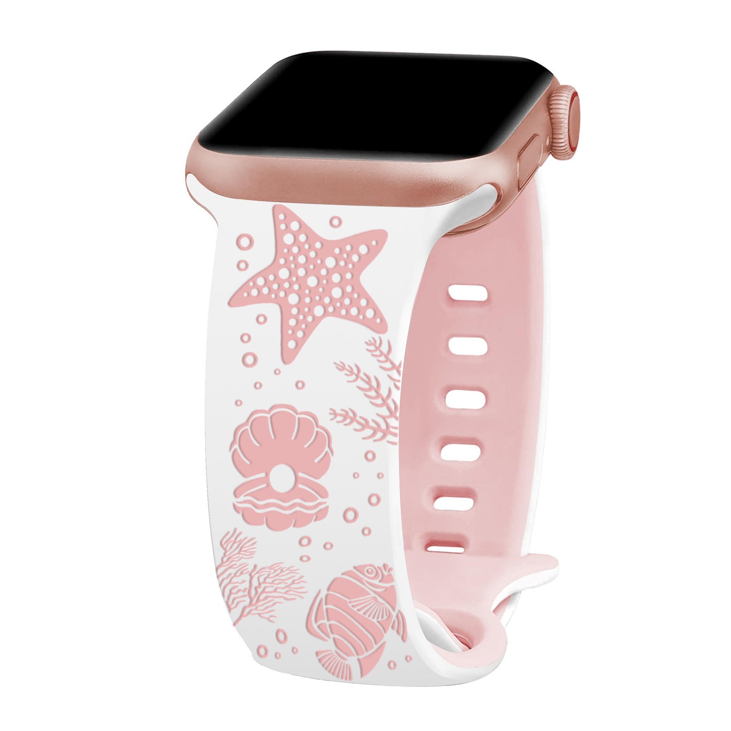 Undersea World Laser-Engraved Silicone Band for Apple Watch