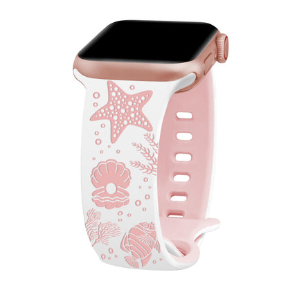 Undersea World Laser-Engraved Silicone Band for Apple Watch