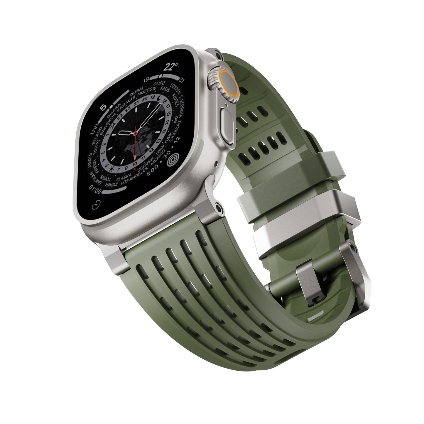 Ventra Sport Silicone Band for Apple Watch Breathable Performance Strap.