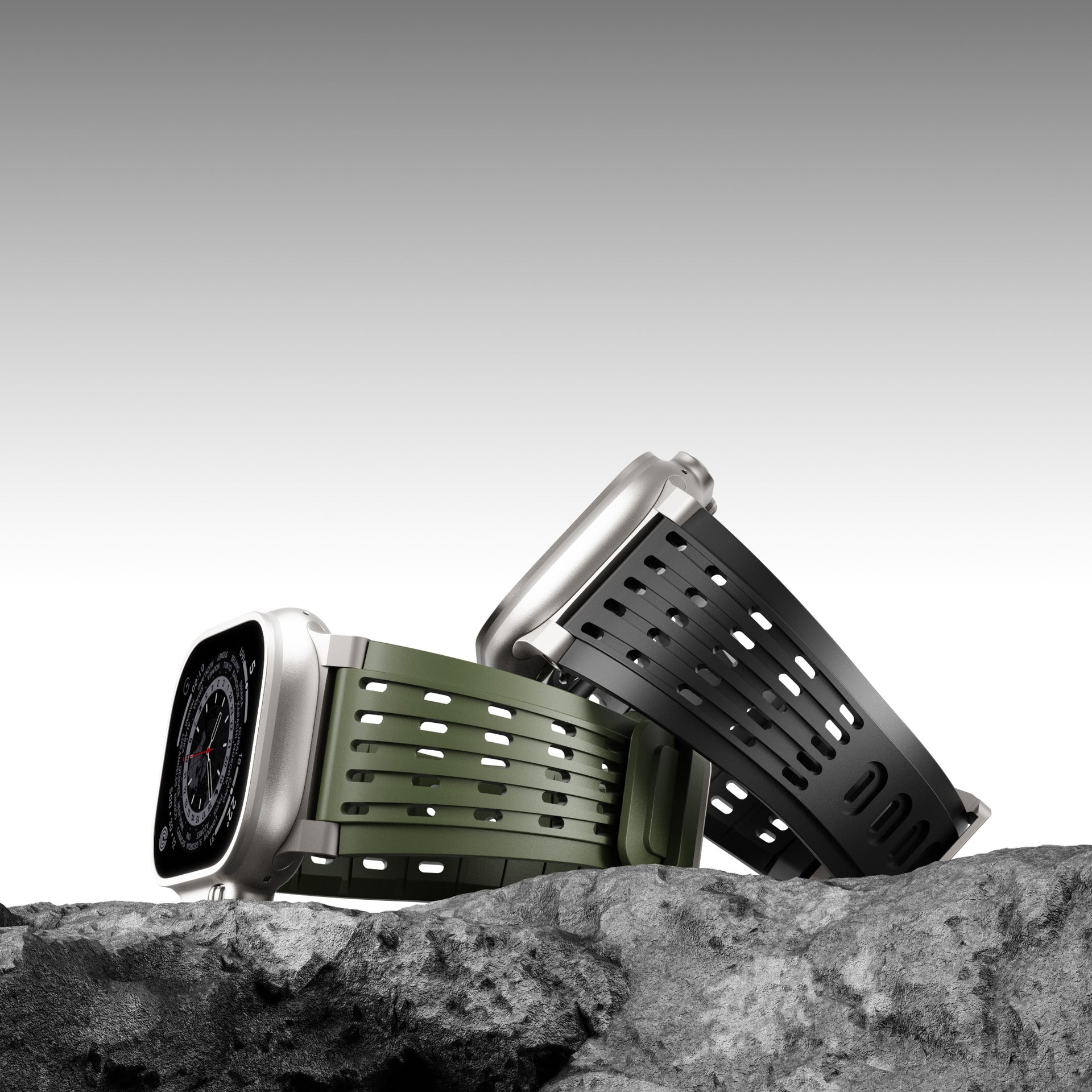 Ventra Sport Silicone Band for Apple Watch Breathable Performance Strap.