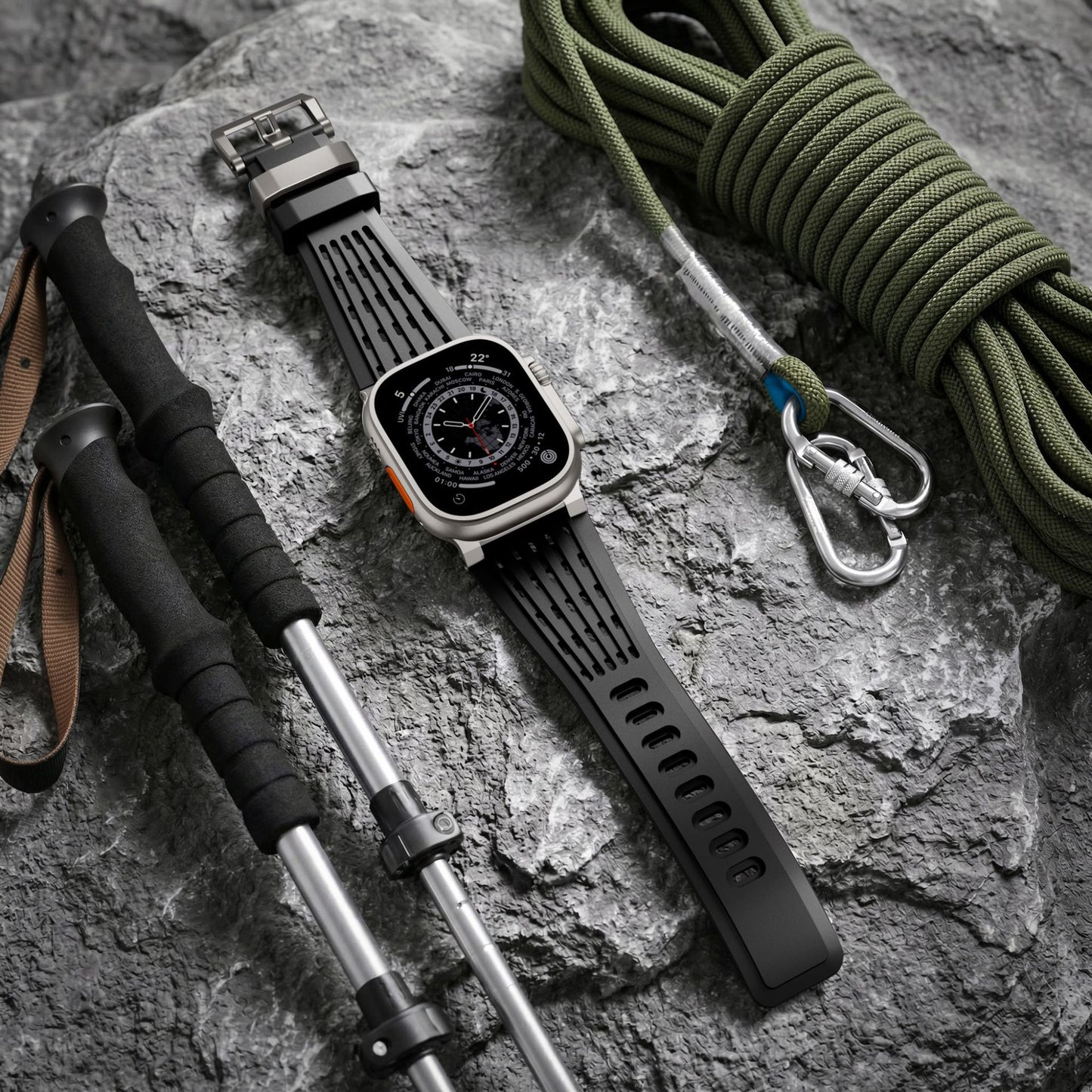 Ventra Sport Silicone Band for Apple Watch Breathable Performance Strap.