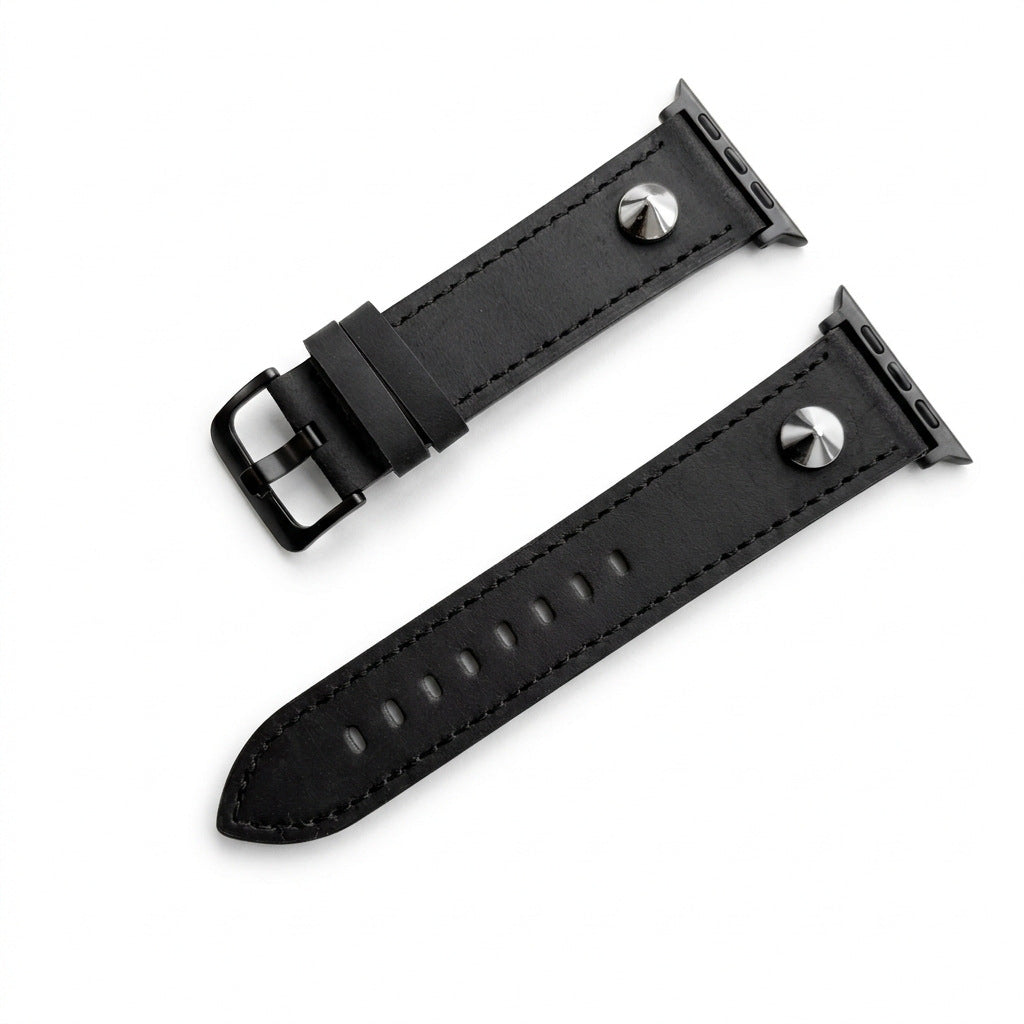 Vintage Genuine Leather Rivet Band for Apple Watch