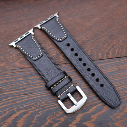 Vintage Stitched Genuine Leather Band for Apple Watch