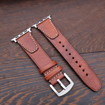 Vintage Stitched Genuine Leather Band for Apple Watch