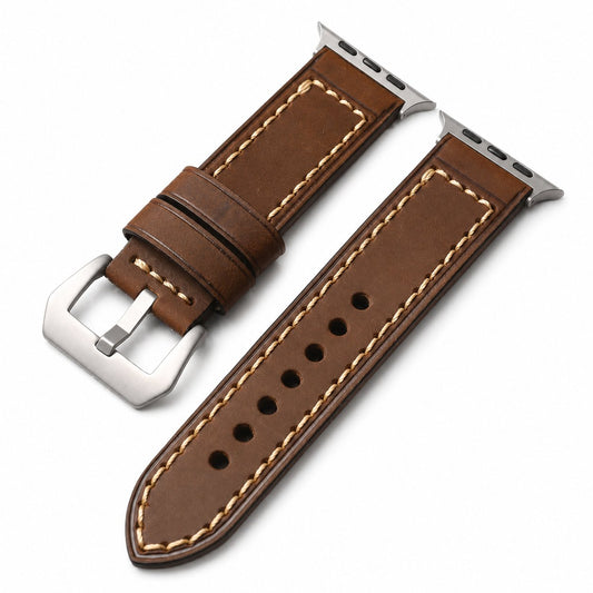 Vintage Stitched Leather Band for Apple Watch